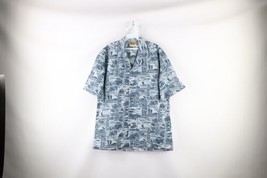 Vtg 70s Streetwear Mens Large Collared Beach Hawaiian Bowling Button Shirt USA - £39.52 GBP