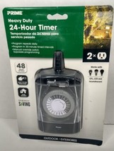 Prime TNO2411, Heavy Duty 24-Hour Timer w 2 Grounded Outlets - £9.38 GBP