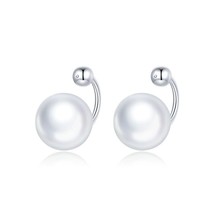 BISAER 8 Styles 925 Silver Stud Earrings Simple Love Shell  Earring For Women Pa - £15.88 GBP