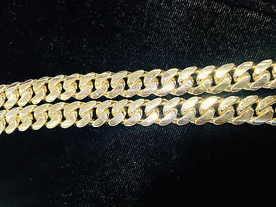 Primary image for 11.05mm 14K YELLOW GOLD SOLID 32" HEAVY MIAMI CUBAN LINK MENS CHAIN  257.5GRAMS