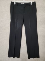 Banana Republic Martin Fit Dress Pants Womens 12 Black Wool Lined Straight Leg - £19.36 GBP