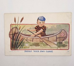 Paddle Your Own Canoe (Mind Your Own Business) 1907 Tully Postcard Unposted - £7.62 GBP