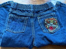 Y2K Ed Hardy Tiger Embroidered Jeans Size 24 Months Elastic Back Tiger B... - $44.55