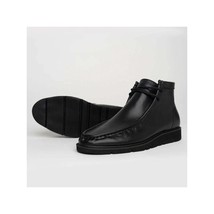 Men's TAYNO Wallabee Chukka Boots Mojave Smooth Leather Light Weight  Black image 5