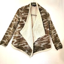 Derek Heart Womens Jacket Size M Sherpa Lined Shawl Style Camoflage Design - £10.85 GBP