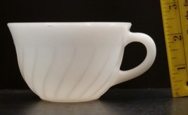 Vintage White Swirl Tea or Coffee Cup Fire King Oven Ware Made in USA - $6.99