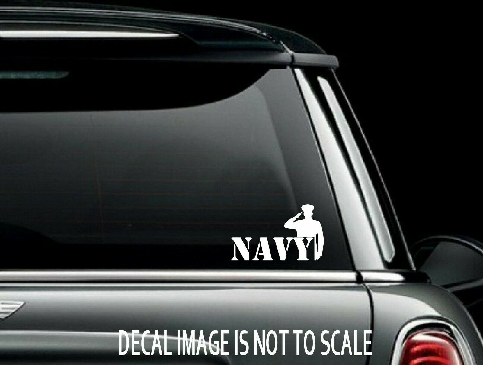 US NAVY Salute Silhouette Decal Cut Vinyl Car Window Decal Sticker US Se... - $6.23+