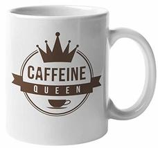 Make Your Mark Design Caffeine Queen. Funny Coffee &amp; Tea Mug For Girlfriend, Wif - £15.58 GBP+