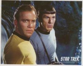 William Shatner &amp; Leonard Nimoy Star Trek TOS 8x10 Publicity Photo Kirk ... - $282.06 MXN