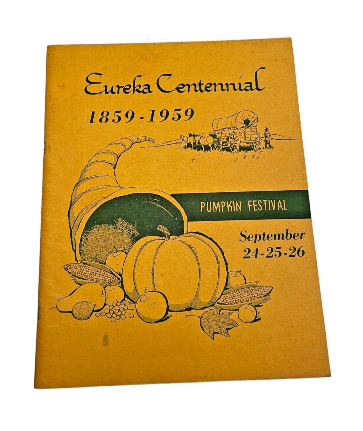 Primary image for Program Eureka Illinois IL Pumpkin Festival Book Centennial Ads 1959 Ephemera