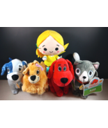 Clifford The Big Red Blue Dog 7&quot; Stuffed Set of 5 Animal TV Show Plush C... - $59.35