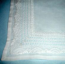 Ralph Lauren Wickward White Hand Embroidered Placemat Heirloom Linen $11... - $45.50