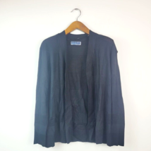Karen Scott Womens Small Deep Black Pointelle Resort Cardigan Sweater NWT H43 - £19.19 GBP