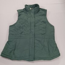 Sonoma Life + Style Girls/Women's Green Full Zip Snap Button Vest Pockets Size L image 12
