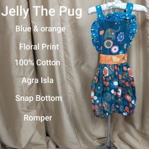 Jelly The Pug Agra Isla Romper Summer Elephants Flowers 18 Months - $16.00