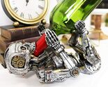 Ebros Steampunk Cyborg Robotic Terminator Skeleton Wine Bottle Holder 9.5"L - $31.99