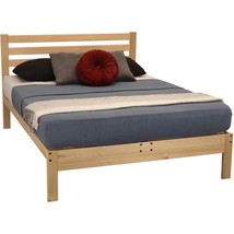 Full size Solid Wood Platform Bed Frame with Slatted Headboard - Made in USA - $11,464.87 MXN