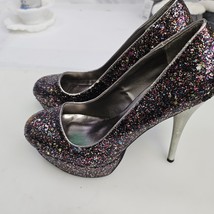 Charlotte Russe Glitter Platform Stiletto Heels Rainbow Party Pumps Wome... - €16,09 EUR