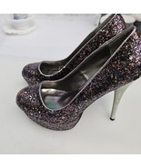 Charlotte Russe Glitter Platform Stiletto Heels Rainbow Party Pumps Wome... - €16,09 EUR