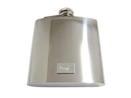 Silver Toned Etched Chinook Helicopter 6 Oz. Stainless Steel Flask - £39.95 GBP