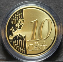 Luxembourg 10 Cents, 2008 Encapsulated Proof~RARE~2,500 Minted~Henry Rul... - $24.00