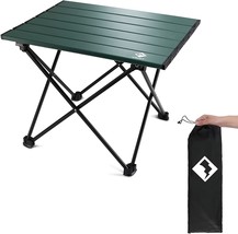 VILLEY Portable Camping Side Table, Ultralight Aluminum Folding Beach Table with - £25.83 GBP