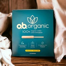 o.b. OB Organic Tampons 100% Organic Cotton, Regular &amp; Super Tampons 54 CT - £25.27 GBP