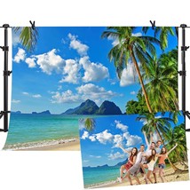 10Ftx7Ft Tropical Backdrop Beach Photo Backdrop For Picture Moana Party Photogra - £56.55 GBP