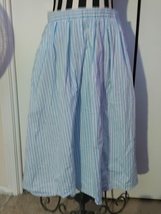 MICHAEL Kors Striped Cotton Maxi Skirt Size 8 Coastal Grandmother - £20.29 GBP