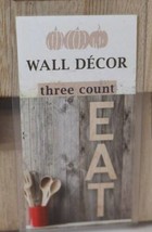 Horizon Wall Décor 3 piece Hanging Letters EAT Farmhouse Rustic Kitchen ... - £12.49 GBP
