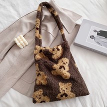 Fashion Plush Underarm Bags for Women   Print Autumn Winter Ladies  Bags Casual  - £49.71 GBP
