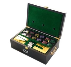 Brass Casino Poker Set 賭場撲克套裝 카지노 포커 세트 Juego de póquer de casino カジノポーカーセット - £1,753.86 GBP