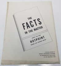 Hotpoint Sealed Air Clothes Dry 1952 Brochure The Facts Matter Engineering - £14.90 GBP