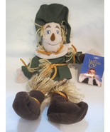 Wizard of Oz Scarecrow Vtg Plush Beanie Doll Warner Bros. Collectible - £11.01 GBP