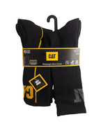 CATERPILLAR Mens Crew Socks Mid-Weight Boot Cushion Black 6 Pairs Shoe S... - $24.74