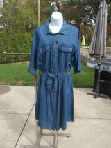 Nwt Millenium Denim Button Down Dress 3X - $24.99