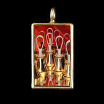 Reflective Handbell Quintet in Red Pendant by KVW - $468.48 MXN