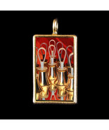 Reflective Handbell Quintet in Red Pendant by KVW - $24.99