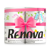 Renova Spring Edition Toilet Paper - 4 Rolls/Pack, 3-Ply, 160 Sheets, Seasonal - £7.98 GBP+