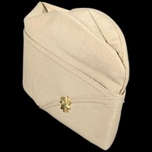 Military Garrsion Hat Nurse Cadet Eagle Shield Pin Anchor TAN KHAKI Cap Oak Leaf - £39.11 GBP