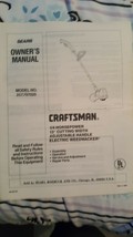 Sears Owners Manual Craftsman Electric Weedwacker Model No. 257.797020 - £3.88 GBP