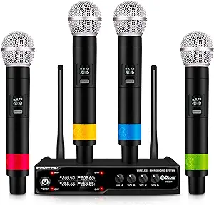 Audio Vhf Wireless Microphone System With Dual Handheld Mic Have Xlr Int... - $203.99