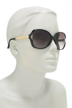  GUCCI GG0076SK 001 Gold/Black 60mm Butterfly Women&#39;s Sunglasses - £234.65 GBP