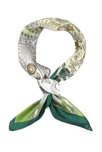 Charming Four Leaf Clover Flower Print Bandana Soft Lightweight Hair Accessory - £9.19 GBP