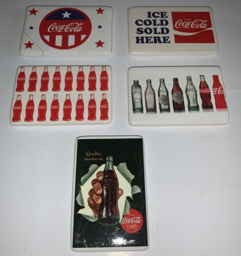 Primary image for Vintage Coca Cola Magnets set of 5 each magnet 2"x3"