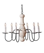 Maple Glenn Wood Chandelier in Rustic White - $9,794.42 MXN
