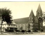 St Henry&#39;s Catholic Church &amp; Parish Real Photo Postcard Perham Minnesota... - $29.67