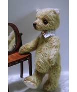 Artistic teddy bear/Collectible teddy bear yellow/German mohair/Soft Scu... - $3,483.67 MXN