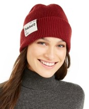 MSRP $30 Timberland Classic Tall Recycled Beanie Dark Red One Size - £10.44 GBP