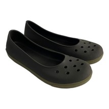 Crocs Crocband Airy Flats Womens Size 8 Brown Tan Slip On Comfort - £19.71 GBP